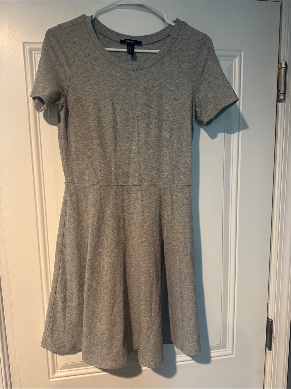 Forever 21 Heather Gray Short-Sleeve Skater Dress - Picture 1 of 1